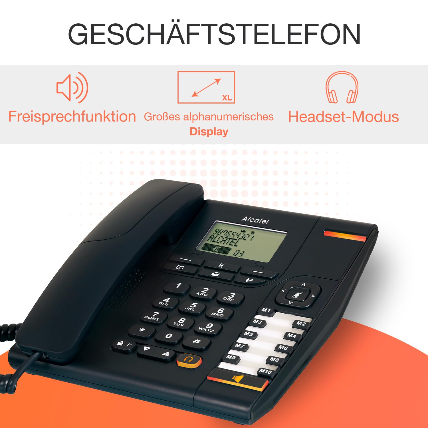 alcatel-temporis-880-pro-festnetztelefon-schwarz-mit-display image 2