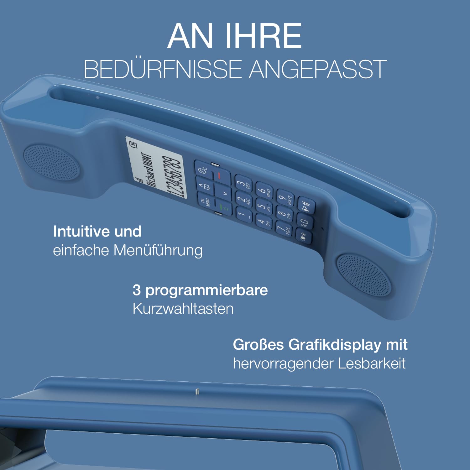 alcatel-epure-iconic-schnurlostelefon-blau-vintage image 3