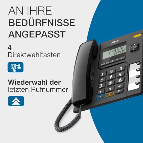 alcatel-t56-festnetztelefon-schwarz-schnurgebunden-mit-display image 8