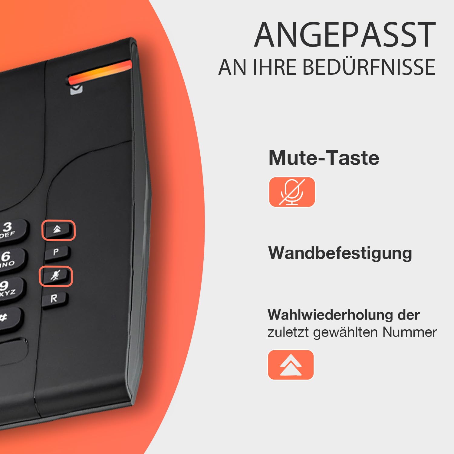 alcatel-temporis-180-pro-festnetztelefon-schwarz-wand image 3