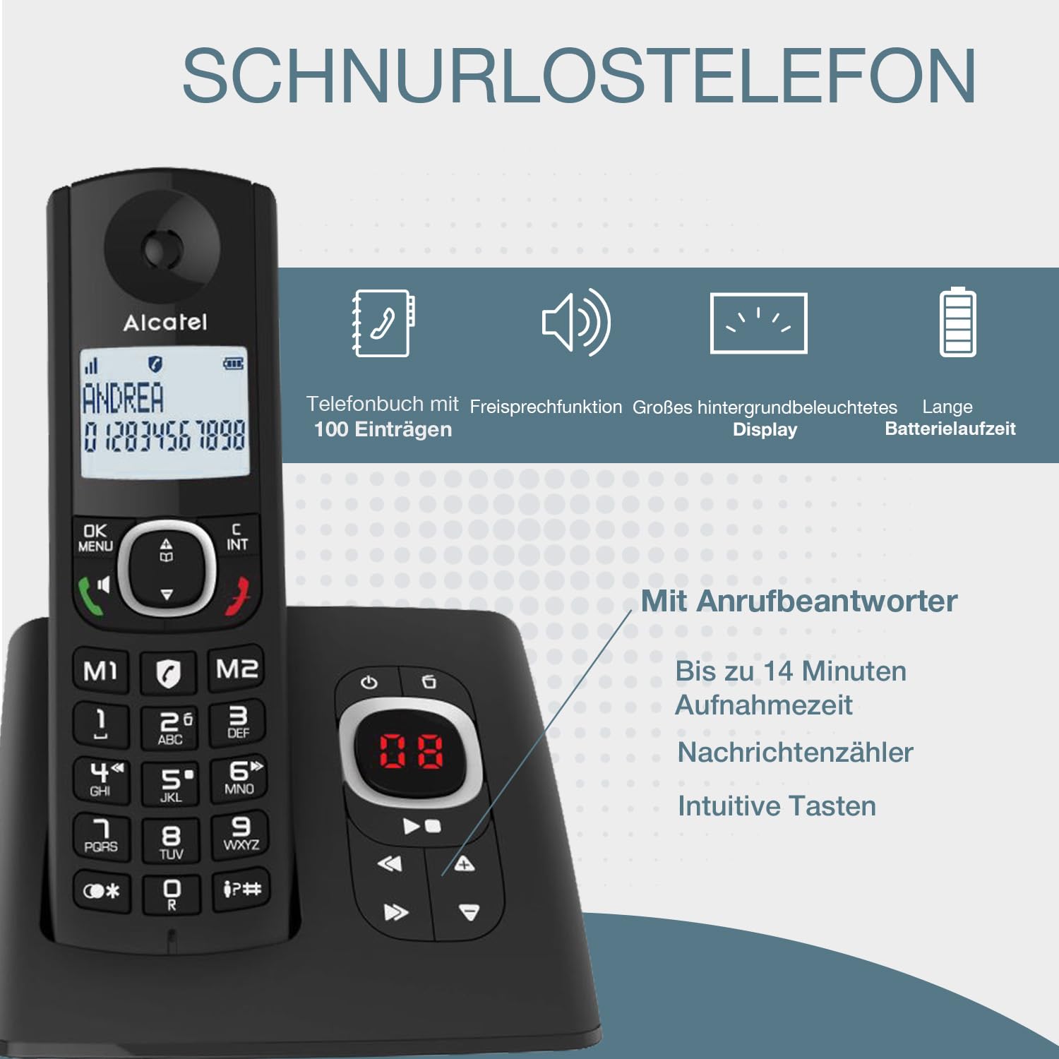 alcatel-f530-voice-trio-dect-telefon-3-mobilteile-mit-ab image 2