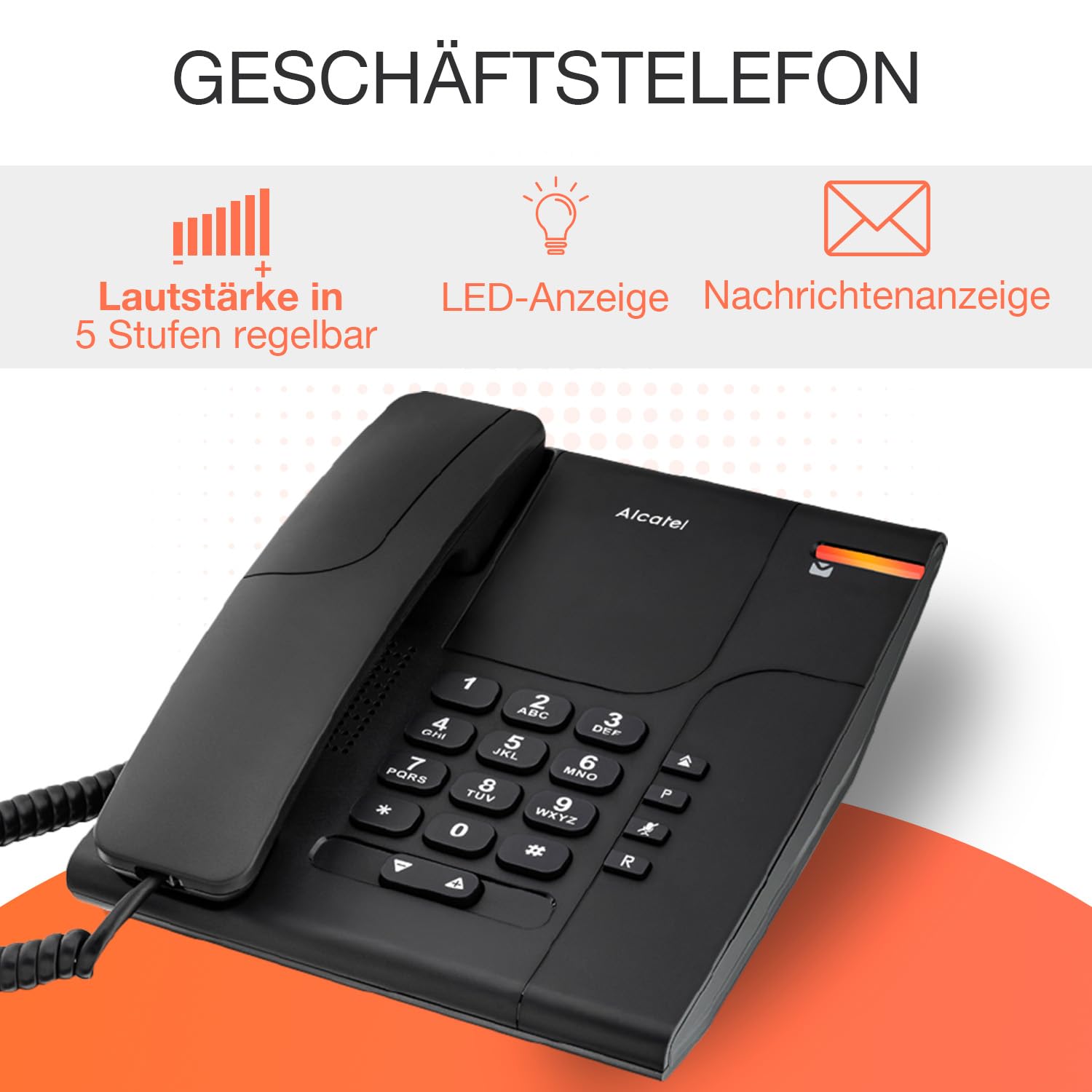 alcatel-temporis-180-pro-festnetztelefon-schwarz-wand image 2