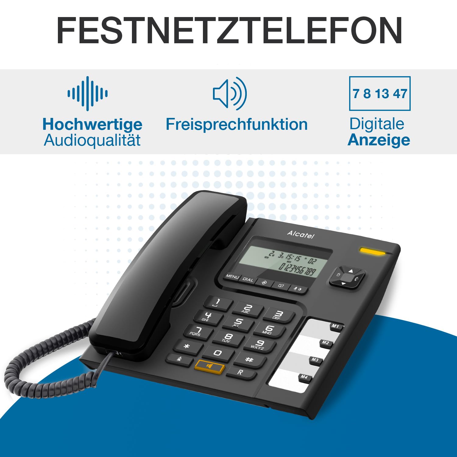 alcatel-t56-festnetztelefon-schwarz-schnurgebunden-mit-display image 2