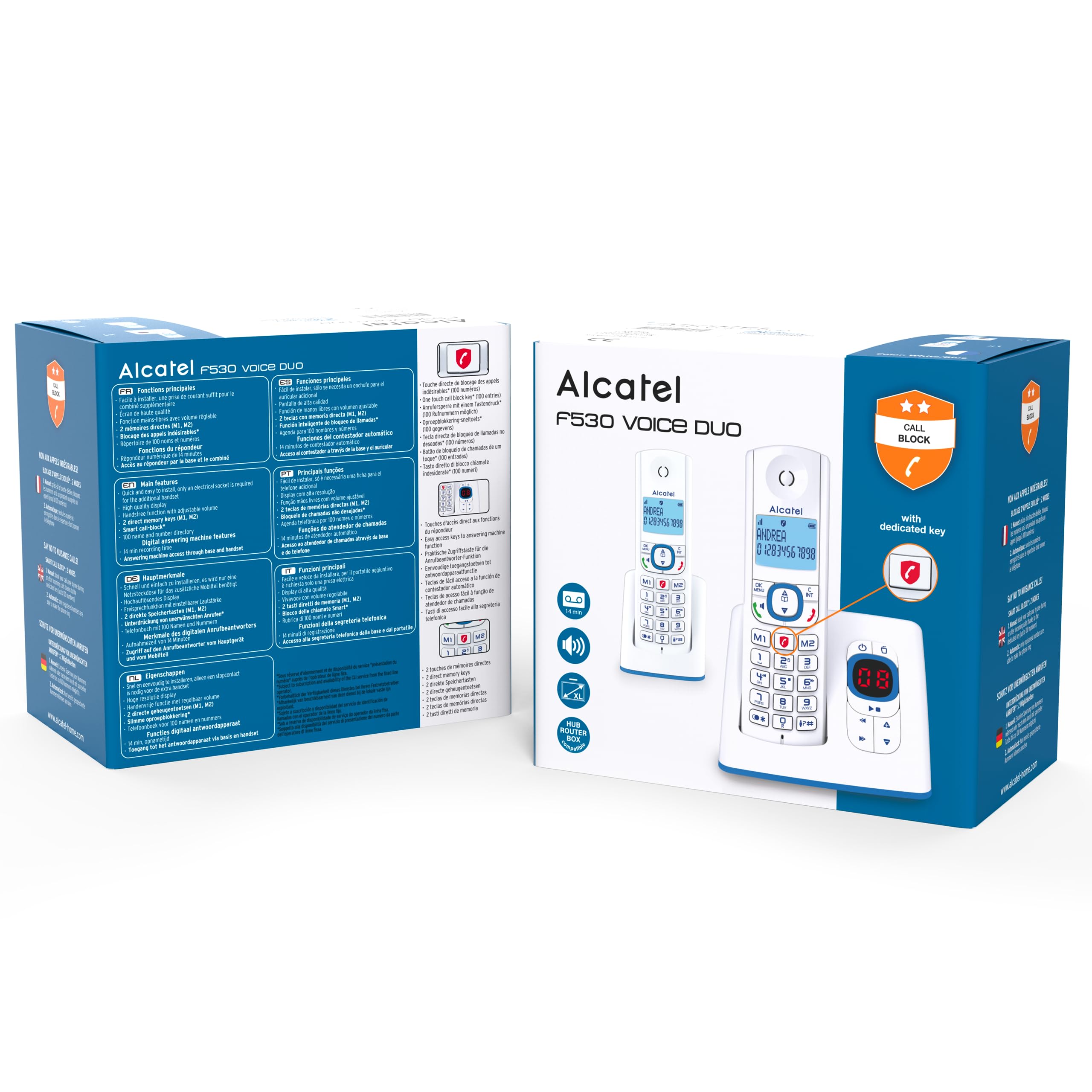 alcatel-f530-voice-duo-schnurlostelefon-2-h-rer-wei-blau-ab image 2