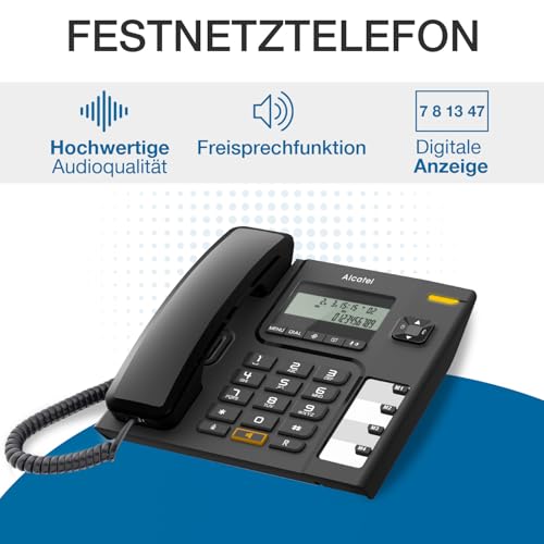 alcatel-t56-festnetztelefon-schwarz-schnurgebunden-mit-display image 7