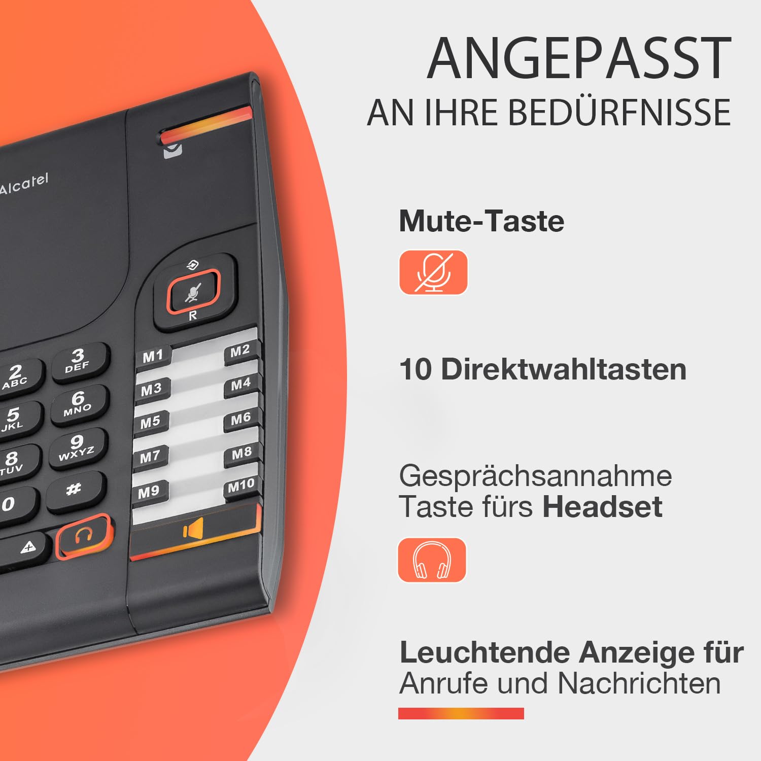 alcatel-temporis-380-pro-festnetztelefon-schwarz-mit-freisprechen image 3