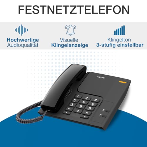 alcatel-t26-schnurgebundenes-festnetztelefon-schwarz-wandmontage image 7