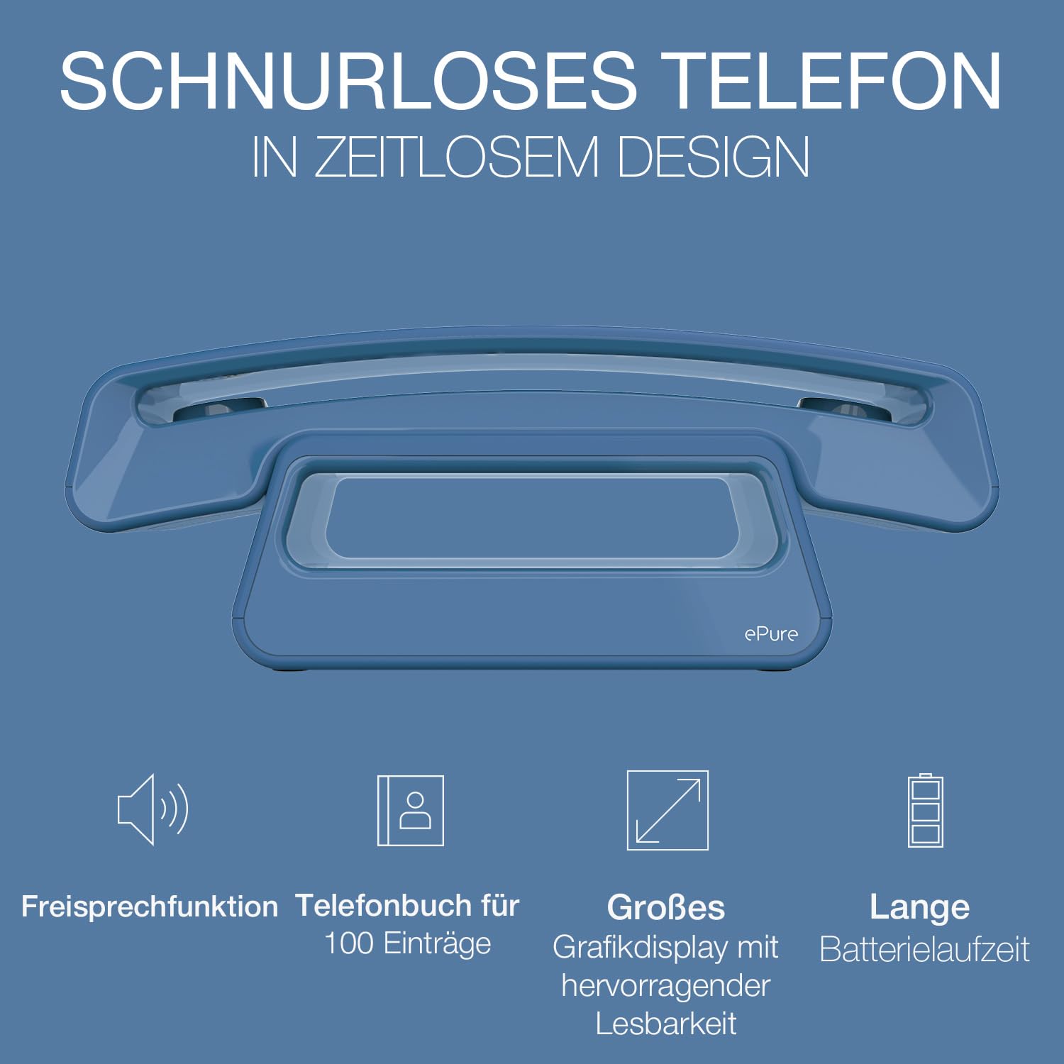 alcatel-epure-iconic-schnurlostelefon-blau-vintage image 2