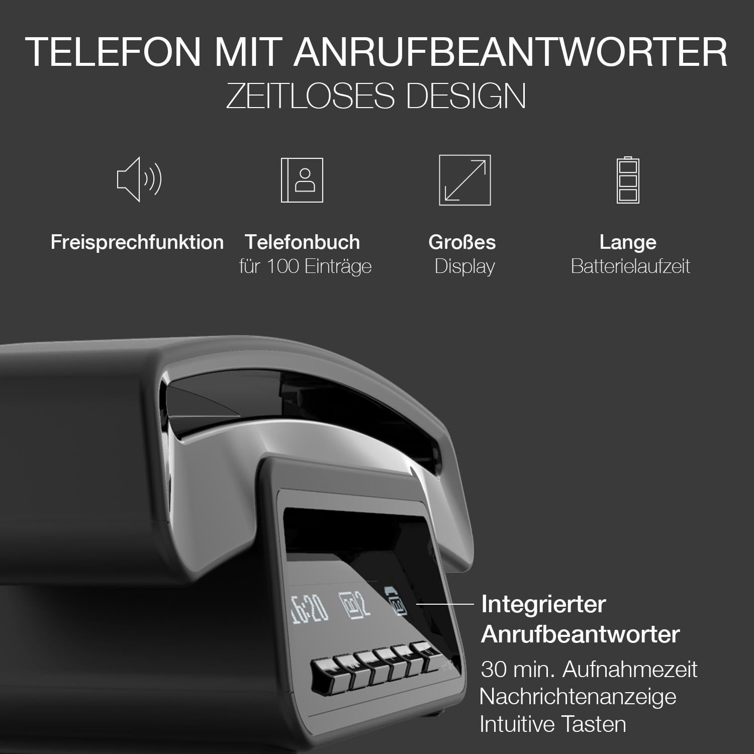 alcatel-epure-premium-dect-telefon-vintage-mit-anrufbeantworter image 2