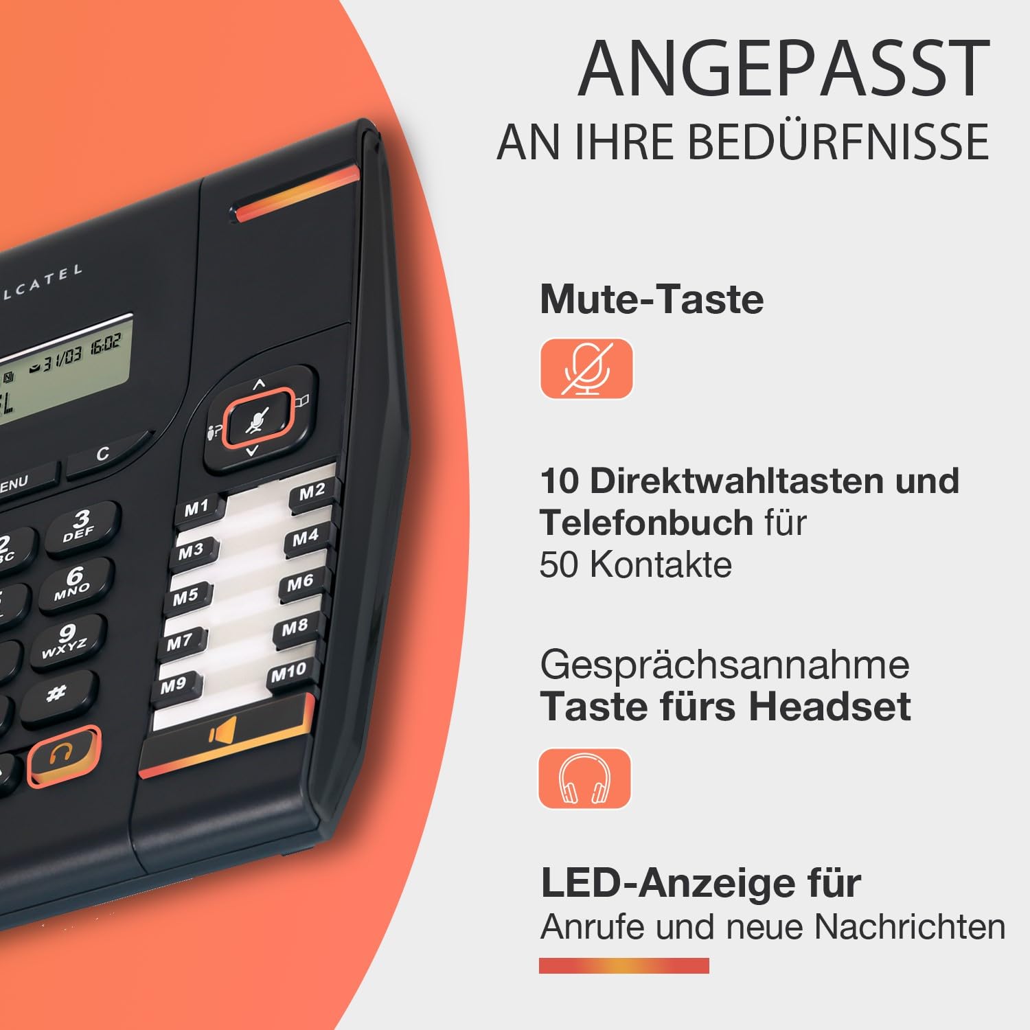 alcatel-temporis-580-pro-festnetztelefon-schwarz-b-ro image 3