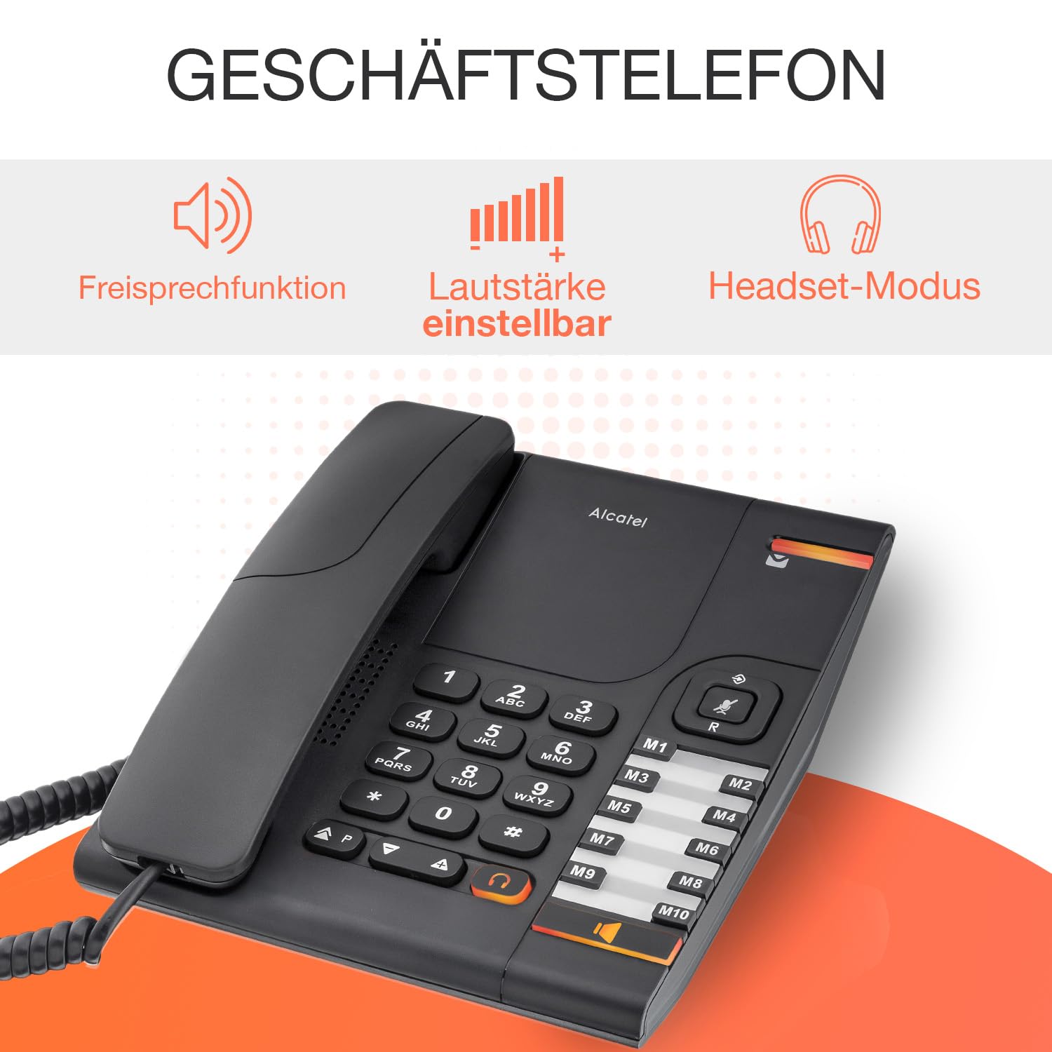 alcatel-temporis-380-pro-festnetztelefon-schwarz-mit-freisprechen image 2